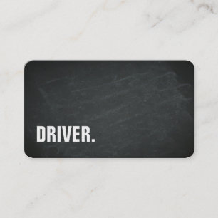 Carte De Visite Moderne Minimaliste Tableau Noir CHAUFFEUR Profess