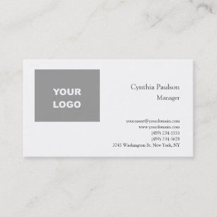 Carte De Visite Moderne minimaliste tendance Ajoutez votre logo