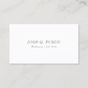 Carte De Visite Moderne minimaliste tendance Élégant Simple Modèle