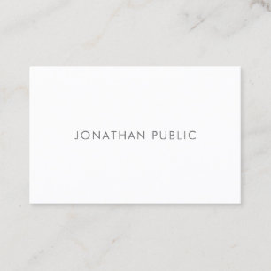 Carte De Visite Moderne minimaliste tendance Simple Plain tendance