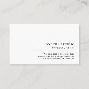 Carte De Visite Moderne Modèle Professionnel Élégant Minimaliste