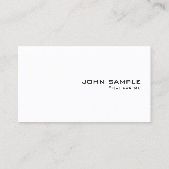 Carte De Visite Moderne Modèle Simple Élégant Professionnel (Devant)
