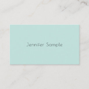 Carte De Visite Moderne modèle simple vert menthe rose blush