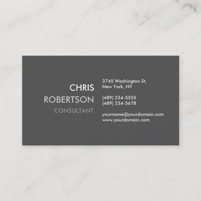 Carte de visite moderne moderne design (Devant)
