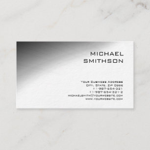 Carte de visite moderne moderne noir blanc gris