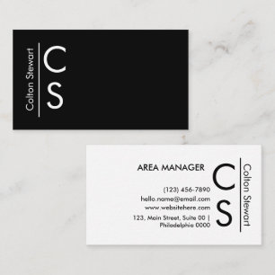 Carte De Visite Moderne Monochrome Minimaliste Élégant Élégant Pro