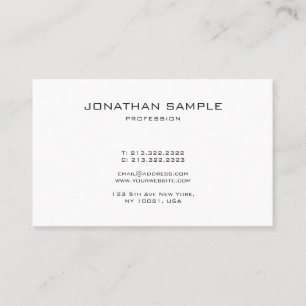 Carte De Visite Moderne Monogramme Design simple Plat tendance
