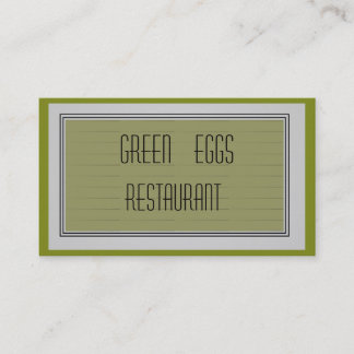 Carte de visite moderne Moss Green
