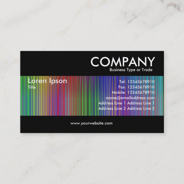 Carte De Visite Moderne - Multicolores (Devant)