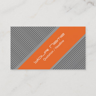 Carte de visite moderne orange