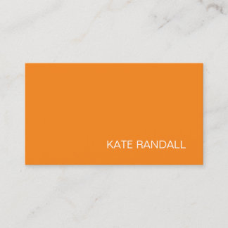 Carte De Visite Moderne Orange Professional