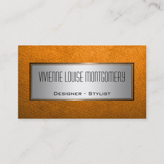 Carte de visite moderne Orange Professional Design (Devant)