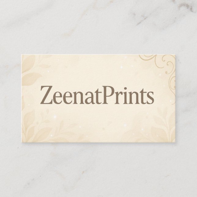 Carte de visite moderne par ZeenatPrints (Devant)