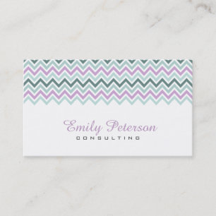 Carte De Visite Moderne Pastel coloré Chevron Motif