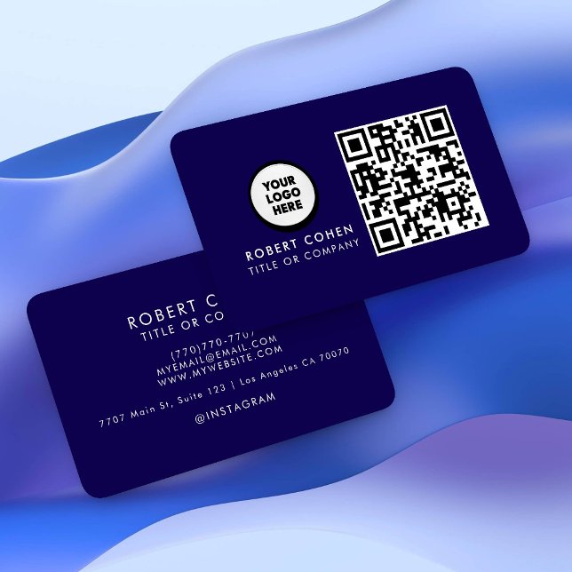 Carte de visite moderne personnalisée avec logo et (Créateur téléchargé)