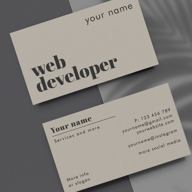 Carte de visite moderne pour développeur Web (Créateur téléchargé)