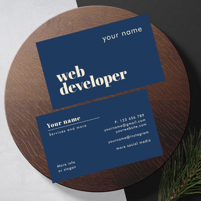 Carte de visite moderne pour développeur Web (Créateur téléchargé)