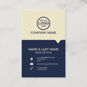 Carte De Visite Moderne Professionnel 2 couleurs ajoutez votre log
