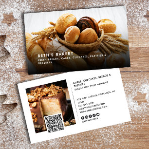 Carte De Visite Moderne Professionnel 2 Photos QR Code & Socials