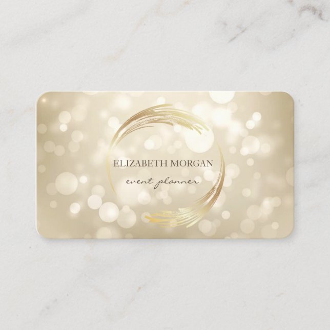 Carte De Visite Moderne Professionnel  Bokeh Géométrique (Devant)