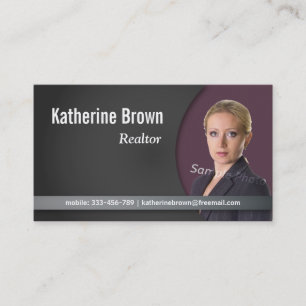 Carte De Visite Moderne, Professionnel, Chic, Immobilier, Photo