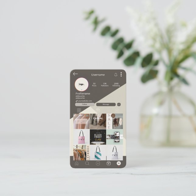 Carte de visite moderne professionnel | Conception (Debout devant)