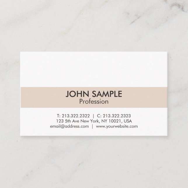 Carte De Visite Moderne Professionnel Élégant Couleur Design simpl (Devant)