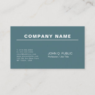Carte De Visite Moderne Professionnel élégant Plain
