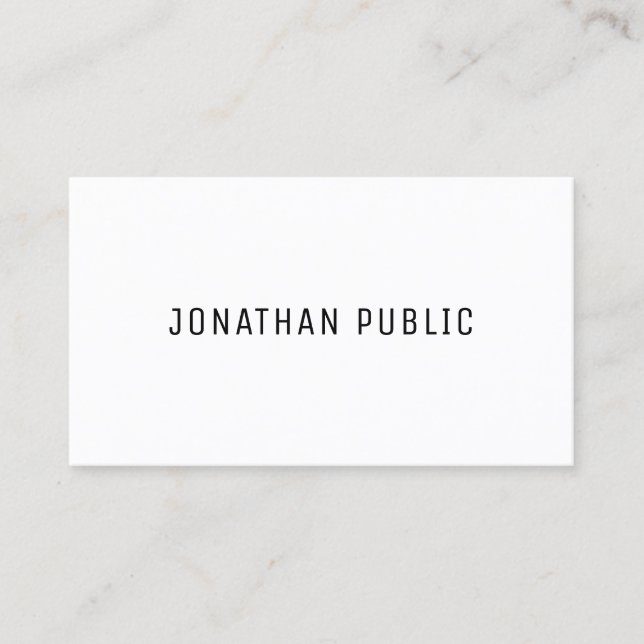 Carte De Visite Moderne Professionnel Élégant Simple Modèle (Devant)