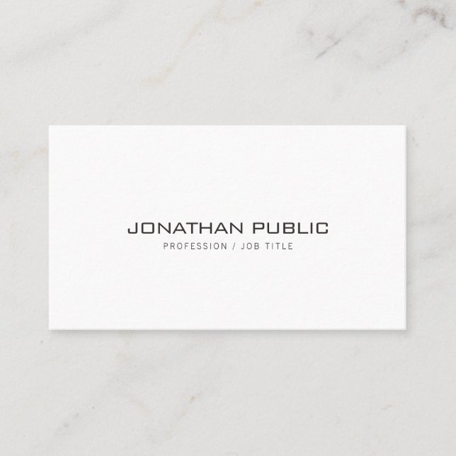 Carte De Visite Moderne professionnel élégant simple simple (Devant)