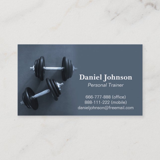 Carte De Visite Moderne, Professionnel, Fitness, Entraîneur Person (Devant)