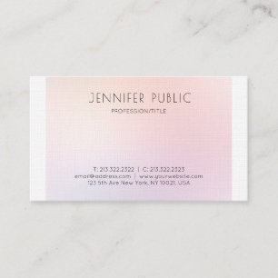 Carte De Visite Moderne professionnel minimaliste Plain élégant Lu