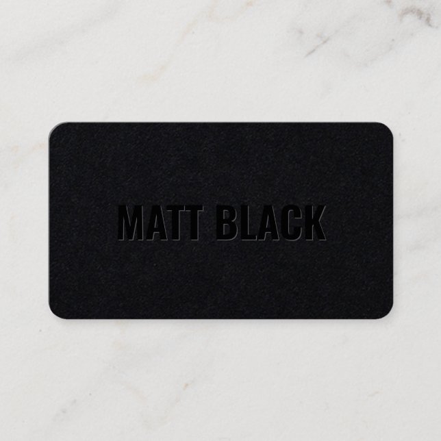 Carte De Visite Moderne professionnel noir kraft simple élégant (Devant)