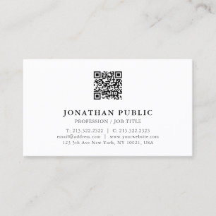 Carte De Visite Moderne Professionnel Personnalisez votre code QR