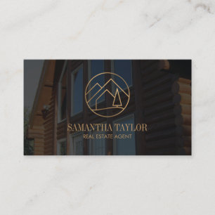 Carte De Visite Moderne professionnel Realtor Mountain Realty QRCo