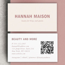 Moderne, professionnel, salon, beige, Qr-Code