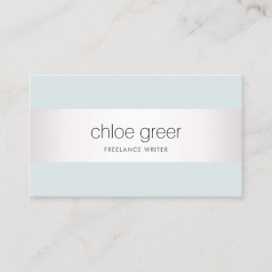 Carte De Visite Moderne professionnel Silver bleu clair