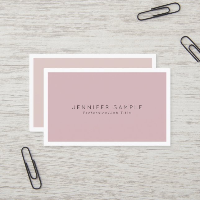 Carte De Visite Moderne Professionnel Simple Chic Élégant (Devant/Arrière en situation)