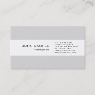 Carte De Visite Moderne Professionnel Simple Élégant Gris