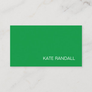 Carte De Visite Moderne professionnel vert