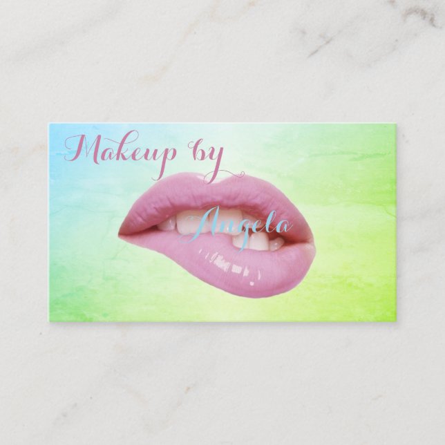 Carte De Visite Moderne Professionnelle Stylish Lips (Devant)