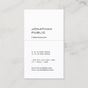 Carte De Visite Moderne Propre Élégant Design Plat Professionnel