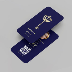 Carte De Visite Moderne Realtor Midnight Blue Immobilier