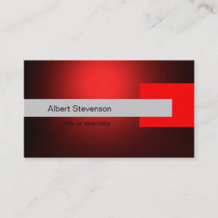 Carte de visite moderne Red Grey Consultant
