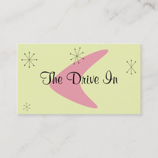 Carte de visite moderne rétro du milieu du siècle (Devant)