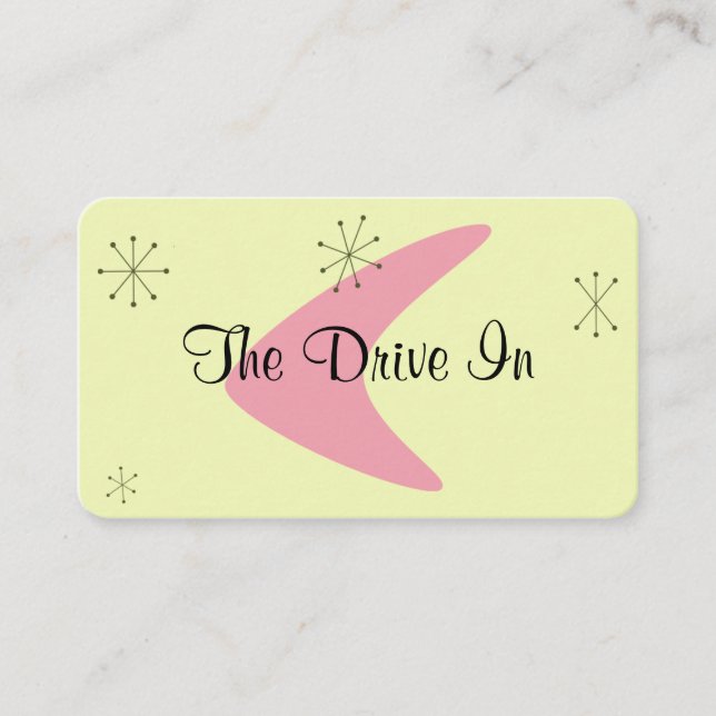 Carte de visite moderne rétro du milieu du siècle (Devant)