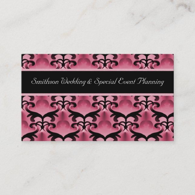 Carte de visite moderne, rose (Devant)