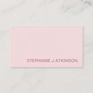 Carte De Visite Moderne rose rose rose minimaliste Professionnel S
