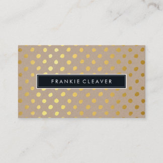 Carte De Visite MODERNE SIMPLE BADGE audacieux tache de feuille d'
