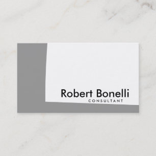 Carte de visite moderne simple blanc de conseiller